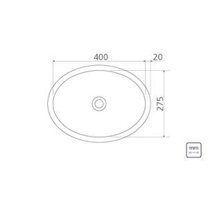 Cuba Inox Alto Brilho Oval Lavabo 40x27,5 cm 94115/207 Tramontina
