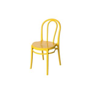 Cadeira Retro Slim Amarela Forte Plástico
