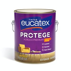 Tinta Acrilica Acetinado Protege Branco Neve Galão 3,6 Litros Eucatex