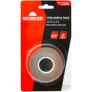 Fita Dupla Face 25 Mm x 2 M Transparente 844080 Worker