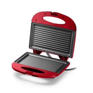 Sanduicheira Minigrill Chapa Antiaderente Dupla Ondulada 127V 750W Vermelha CE148 Multilaser