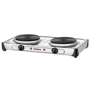 Fogão Elétrico Fast Cook Due FE-03 com 2 Chapas de Aquecimento Mondial
