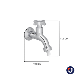 Torneira Para Tanque Com Adaptador De Mangueira Flex Cromado 1153.C20 Deca