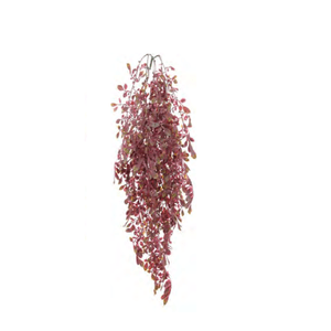 Folhagem Decorativa Com Powder X27 Verde Vermelho 90 Cm Flor Arte