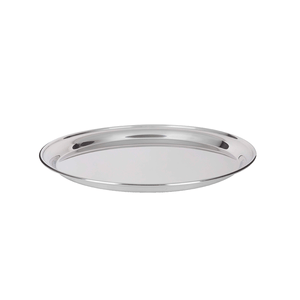Bandeja Para Servir Redonda Inox 35 Cm Plasvale