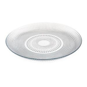 Prato de Vidro Fundo Jateado 20,5 Cm Plasvale