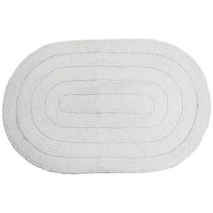 Tapete Algodão Allegro Oval 40x60 Branco Kapazi