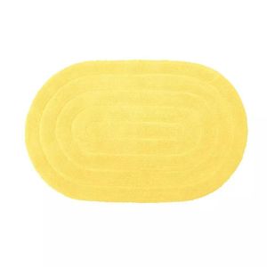 Tapete Algodão Allegro Oval 40x60 Cm Amarelo Kapazi