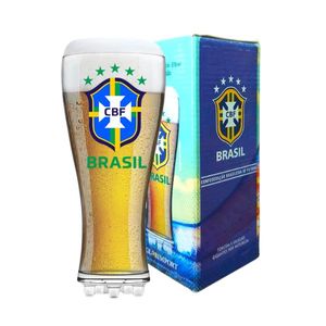 Copo de Vidro Brasão CBF 370 Ml Globimport