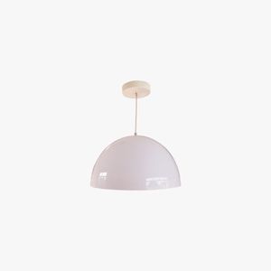 Luminária Pendente Semi Globo Branco DEC100 Ilux