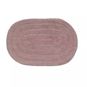 Tapete Algodão Allegro Oval 40x60 Cm Rosa Claro Kapazi