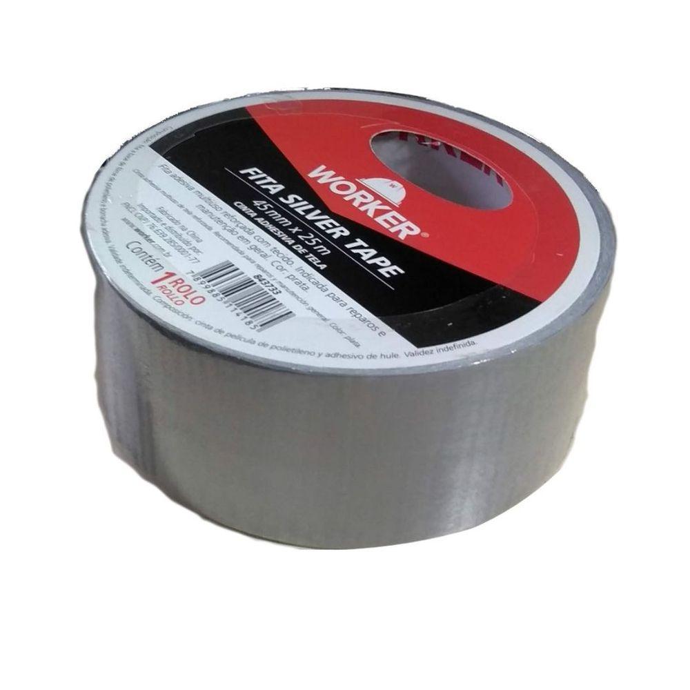 Fita Silver Tape Multiuso 45 Mm x 25 Metros Worker - Jurunense