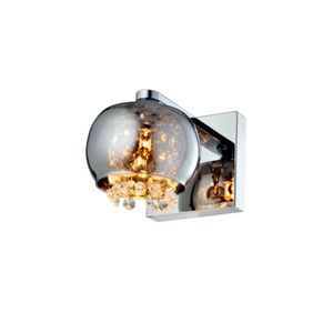 Arandela de Vidro e Metal 40W Cromado Quality