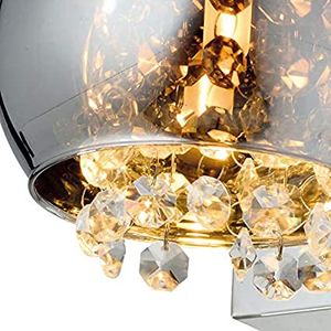 Arandela de Vidro e Metal 40W Cromado Quality