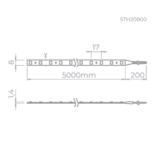 Fita Led Evo 12 V 5,5W/M 5 Metros STH20800/27 Stella