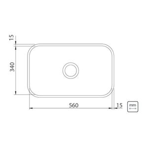 Cuba De Embutir Em Aço Inox Polido Para Cozinha 56x34 Cm Retangular 94085507 Tramontina