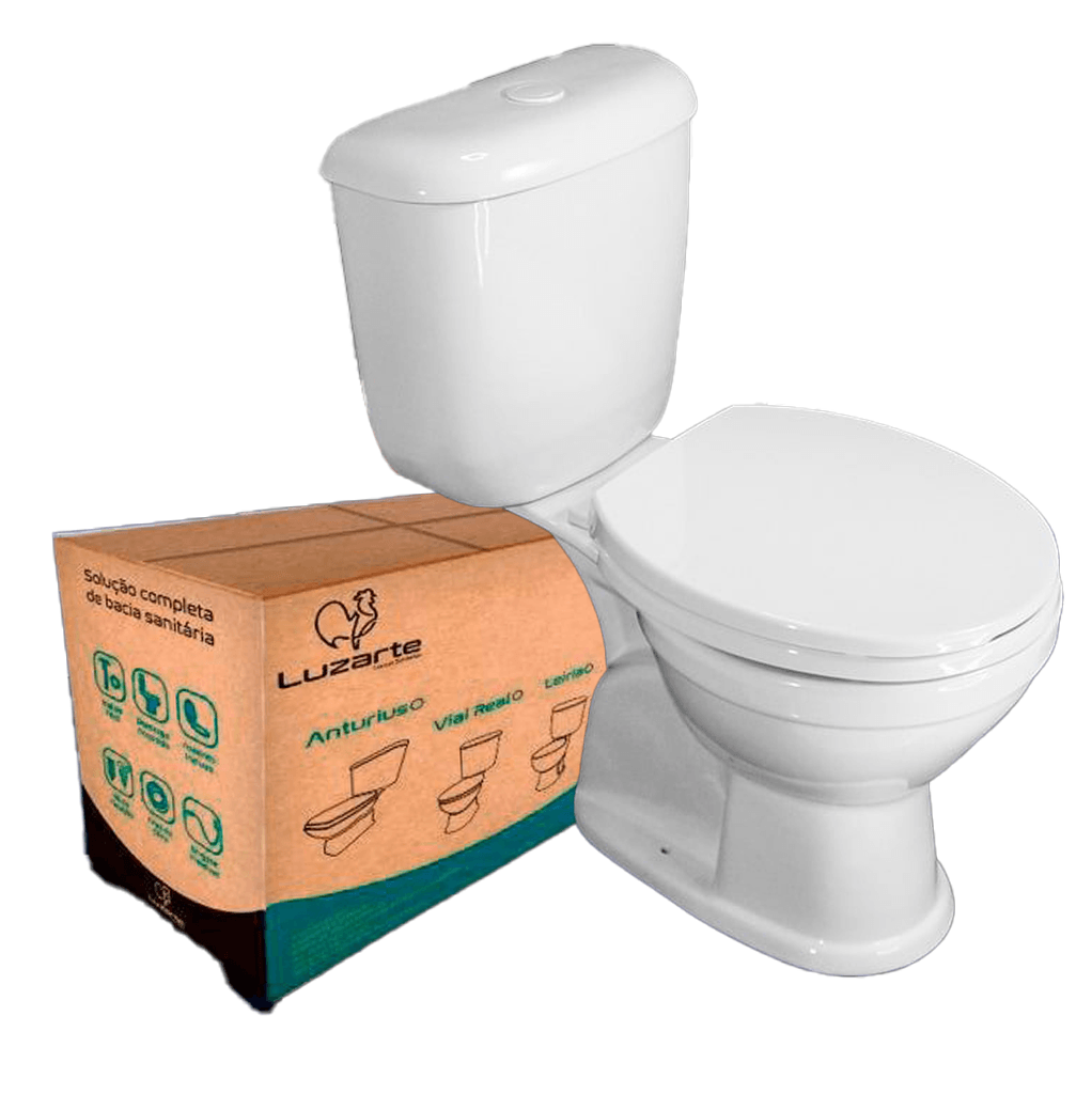 Kit Vaso Sanitária com Caixa Acoplada Luzarte Vila Real Branco