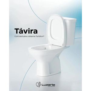 Kit Vaso Sanitário com Caixa Acoplada Tavira Branco Luzarte