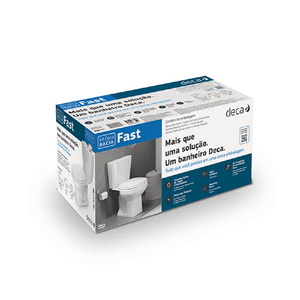 Kit Vaso Sanitário com Caixa Acoplada Fast 3/6 Litros Saída Vertical  Branco Deca