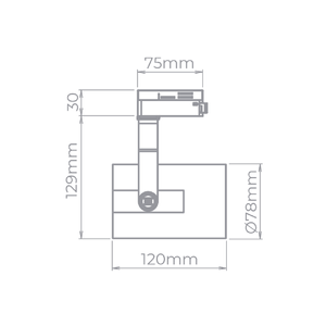 Spot Para Trilho Flow Branco AR70 SD1970 Stella