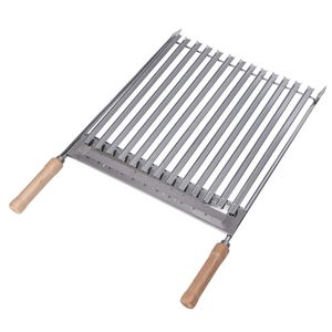 Grelha Argentina Aço Inox 65x41x3 Cm Utimil