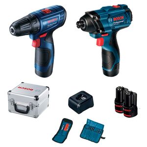 Kit Parafusadeira GSR 120-LI e Chave de Impacto GDR 120-LI, 12V Bosch