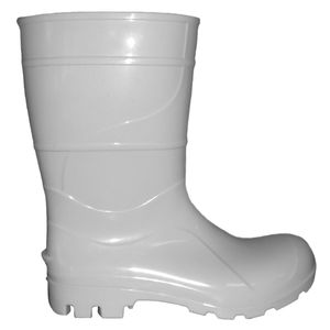 Bota PVC Cano Médio Sem Forro Branco Nº 42 Kala