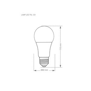 Lâmpada Bulbo 9W 6500k 12V Taschibra