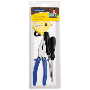 Kit de Ferramentas com Trena Chaves de Fenda e Alicate 7 Peças Tramontina