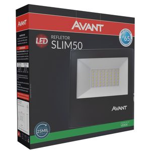 Refletor Led Slim 50W Verde Bivolt Avant