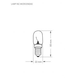 Lâmpada Incadescente Microondas 15W E-14 127V Taschibra