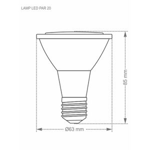 Lâmpada Led Par20 7W 4000K E27 IP65 Taschibra