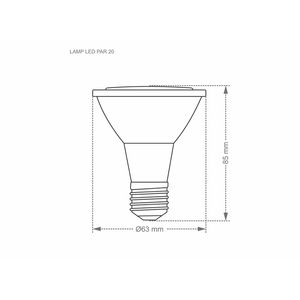 Lâmpada Par20 7W 6500K Taschibra