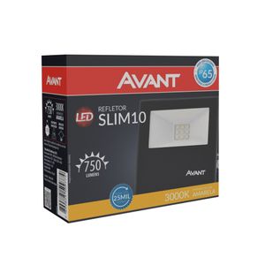 Refletor Led Slim 10W 3000K Bivolt Avant
