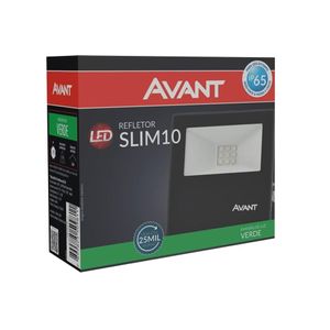 Refletor Led Slim Verde 10W Bivolt Avant