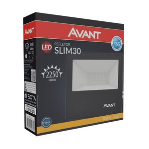 Refletor Led Slim 30W 3000K Bivolt Avant
