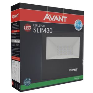 Refletor Led Slim Verde 30W Bivolt Avant