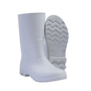 Bota PVC Cano Médio Sem Forro Branca Nº 37 Par Kadesh
