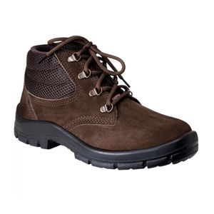 Bota Nobuck Flex Poliuretano Com Biqueira Marrom Nº 38 Par Kadesh