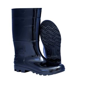 Bota PVC Cano Alto Sem Forro Preto Nº 38 Par Kadesh