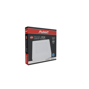 Painel Led Sobrepor Quadrado 12 Cm 6W 6500K Bivolt Avant