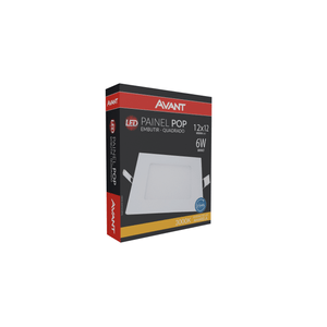 Painel Led De Embutir Quadrado 12 Cm 6W 3000K Bivolt Avant