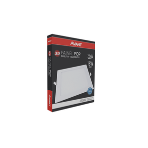 Painel Plafon Led De Embutir Quadrado 22 Cm 18W 6500K Bivolt Avant