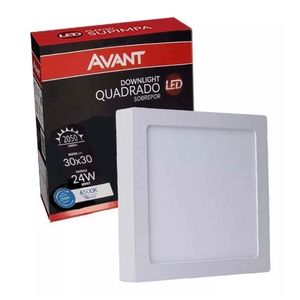 Painel Led Sobrepor Quadrado 30 Cm 24W 6500K Bivolt Avant
