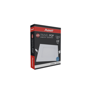 Painel Led De Embutir Quadrado 12 Cm 6W 6500K Bivolt Avant