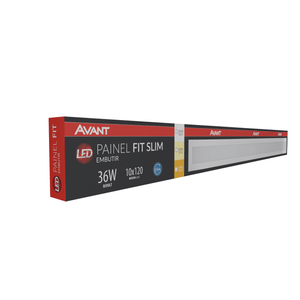 Painel Led De Embutir Fit 10x120 Cm 36W 3000K Avant
