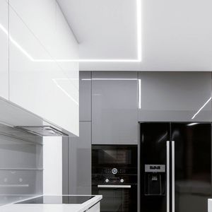Perfil Embutir Para Fita Led 24 Mm 2 Metros Preto Taschibra