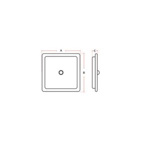 Painel De Embutir Quadrado Pop Com Sensor 22 Cm 18W 6500K Bivolt Avant