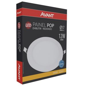 Painel De Embutir Redondo 17 Cm 12W 3000K Bivolt Avant