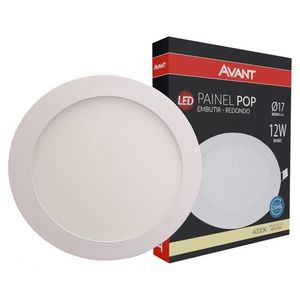 Painel Redondo Embutir 12W 17 Cm 6500K Bivolt Avant